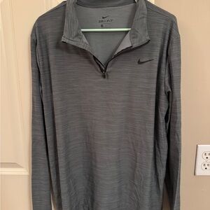 Nike Dri-FIT Gray Quarter-Zip Top